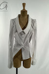 Marc le bihan long -sleeved big collar fried shirt 2611 white